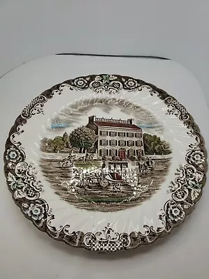 Vintage Johnson Bros HERITAGE HALL BROWN Dinner Plate • $11.99