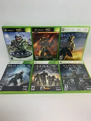 Halo 1 2 3 & 4 Reach & Halo Wars 6 Game Bundle - Xbox 360 - Free Shipping • $54.99