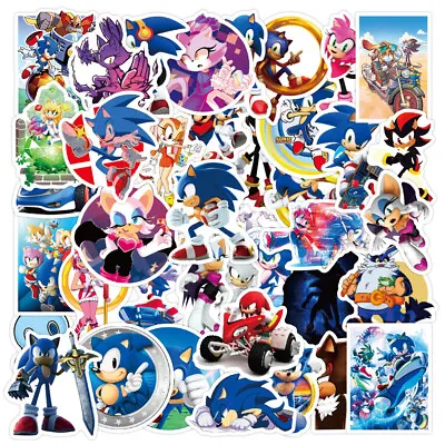 50pcs Sonic The Hedgehog Stickers Imposter Luggage Mobile Iphone Decal Game PS5 • £6.99