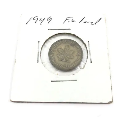 1949 F Germany 5 Pfennig Low Circulated Coin Currency Money Post WWII 1363-L • $299.99