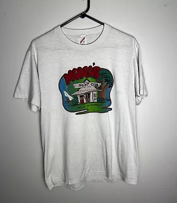 Vintage 90s Mona’s Yacht Club Pedernales Falls Texas Single Stitch T-Shirt • $29.99