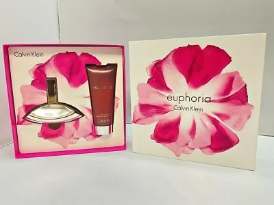 $49.99 • Buy Euphoria By Calvin Klein 2pc Set 1.7 Oz / 50mL EDP Spray + Body Lotion For Women