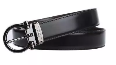 New Salvatore Ferragamo Reversible Adjustable Gancini Buckle Leather Belt 90/36 • $416.49