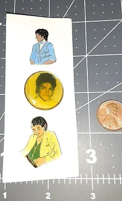 3 Vintage Michael Jackson Enamel Pins Lot Thriller Billie Jean • $14