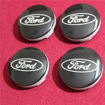 Set Of 4 Pcs BLACK Ford Wheel Center Caps 54mm Rim Emblem Hubcap Cover Logo 2 ⅛  • $19.49