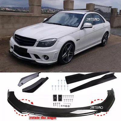 For Mercedes-Benz C200 C300 Front &Rear Bumper Lip Splitter Spoiler+ Side Skirts • $129.99