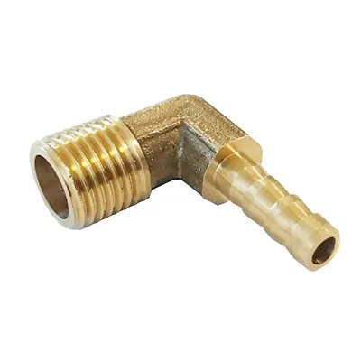 £5.82 • Buy 1/4'' BSP To 6mm Brass 90 Degree Male Elbow Barb Hose Tail Pipe Gas Fittings