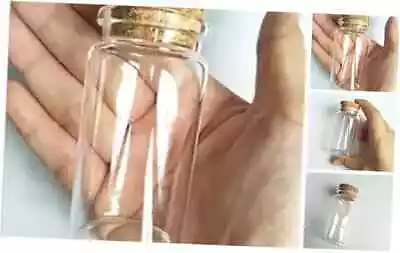  6pcs 50ml Small Glass Bottles Vials Jars Glass With Cork Stopper Storage  • $20.55