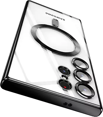 For Samsung Galaxy S24 Ultra Plus Clear Case Magnetic Mag Safe Plating Cover • $4.99