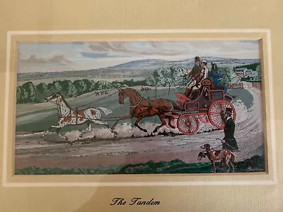 £22 • Buy Stylish Silk Woven “The Tandem” Framed J&J Cash Coaching Scene Limited Edition