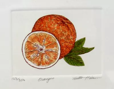 Martha Hinson Print - Signed & Numbered   ORANGES   Engraving • $17.95