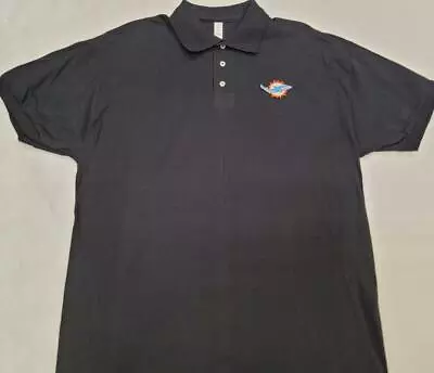 $19.99 • Buy 0730 NFL Team Apparel MIAMI DOLPHINS Football Polo Shirt BLACK TEAL ORANGE New