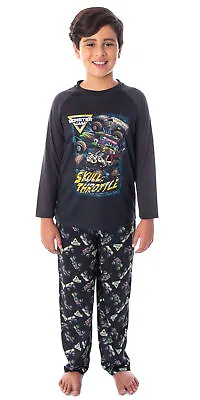 Monster Truck Boys' Skull Throttle Monster Jam Pajama Set • $27.95