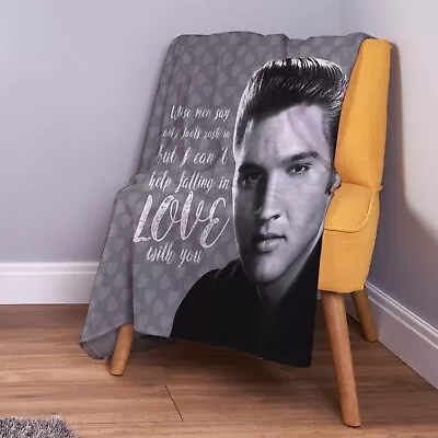 Elvis Can't Help Falling In Love Soft Fleece Throw Blanket • $77.04