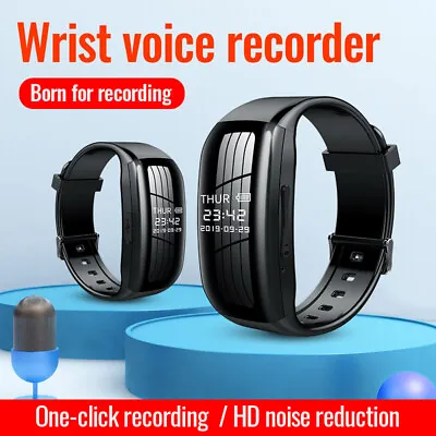 8G-32GB Digital Voice Recorder Bracelet MP3 HIFI Player Watch Wristband Recorder • $31.24