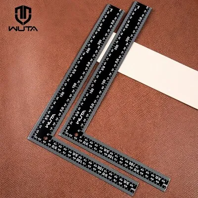 WUTA New Leather Craft Ruler Metal Angle Square Measuring L-Shaped Ruler Precisi • $12.95