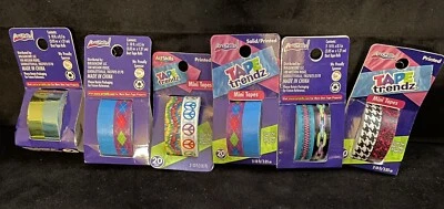 $20 • Buy Lot Of 6 Artskills Designer Trendz Duct Mini Tapes- Great For Projects