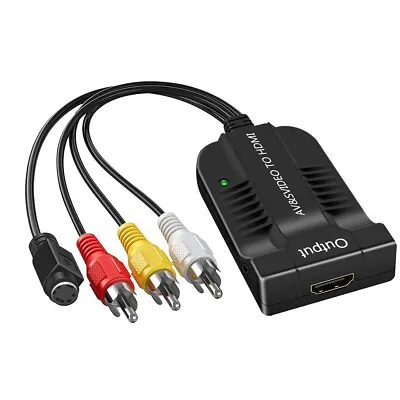 Male 3RCA CVBS Composite & S-Video R/L Audio S-Viceo & RCA To  HDMI Converter • $16