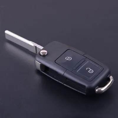 2 Button Floding Flip Blank Remote Key Case Shell Fit For VW Seat Leon Toledo • $8.57