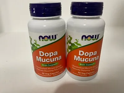 NOW Dopa Mucuna 90 Veg Capsules 2 Pack • $12