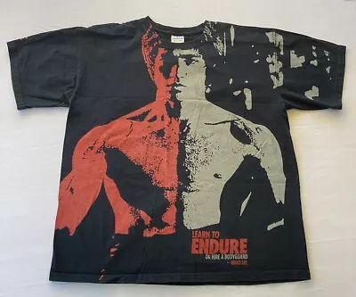 UFC Men's T- Shirt XL Black Bruce Lee Foundation UFC Double Sided • $19.98