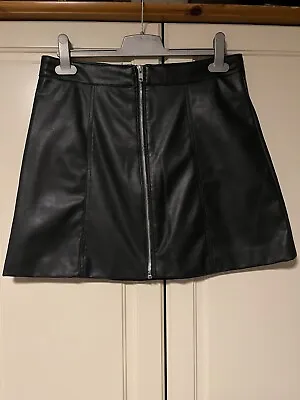 H&m Faux Leather Mini Skirt Uk 12 • £7