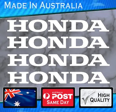 Honda Style Stickers -white Set Of 4 JDM  Civic Outboard Bike Decal • $6.60
