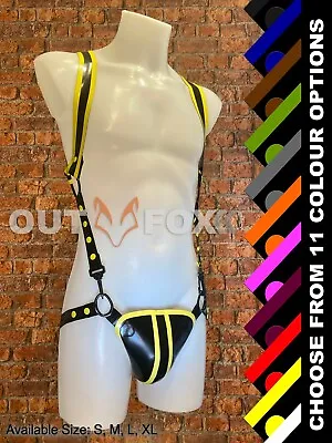 Rubber Latex Tirones Sling Harness Jockstrap Thong - 11 Colour Options Available • £55