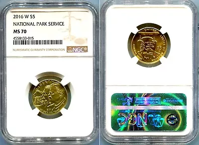 2016-W $5 Gold National Park Service 100th Annivers. NGC MS70 Low Mintage • $600