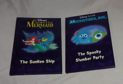 Lot Of 2 Disney Hardcover Books - The Little Mermaid And Monsters Inc. Excellent • $5.25