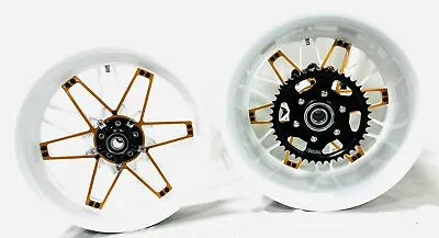 Gsxr 300 White & Custom Gold  Atomic  Wheels 01-08 Suzuki Gsxr 1000 • $4999.99