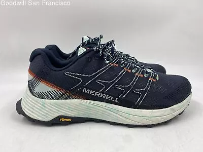 Merrell Moab Flight Trail Running Hiking Shoes Navy & Ice Blue Women's Size 9 • $24.99