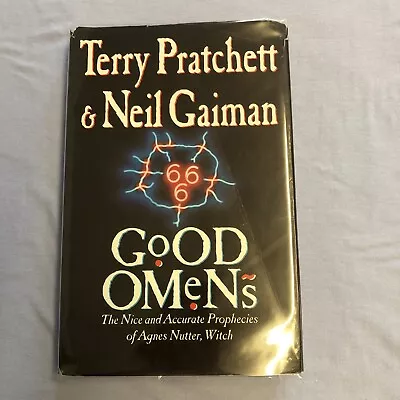 GoOD OMeNs Signed TERRY Pratchett & Neil Gaiman HBDJ 1990 1st Edition • £1655