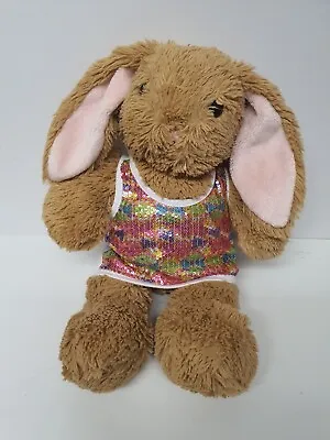 Build A Bear Bunny Rabbit Plush Brown Bunny Rabbit Soft Toy (Bag7) • £6