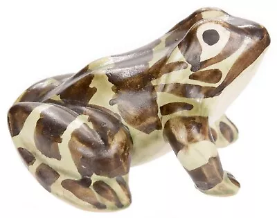 Vintage 4  Brush McCoy Hand Painted Ceramic Brown And Green Frog Animal Figurine • $24.99