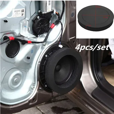 $15.99 • Buy 4Pcs 6.5'' Car Speaker Ring Bass Door Trim Sound Insulation Cotton Truck Parts