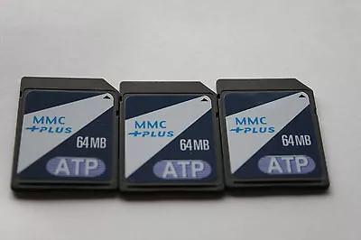 3pcs 64MB ATP MMC Multimedia Memory Card For PALM PDA Older Sd Cameras • $7.99