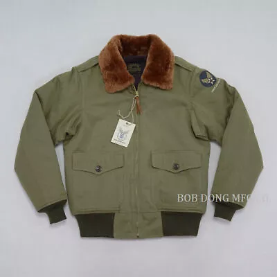 Bob Dong Mens Retro USA Air Force B-10 Flight Jacket Winter Military Fleece Coat • $212.99