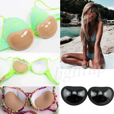 £3.82 • Buy Silicone Bikini Fillets Inserts Gel Bra Pads Breast Stick On Push Up Enhancers