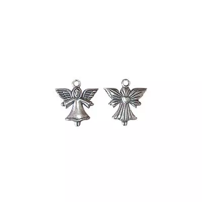10 X Heart Angel Wings Charms Jewellery Making Pendants Crafts Tibetan Silver • £2.41