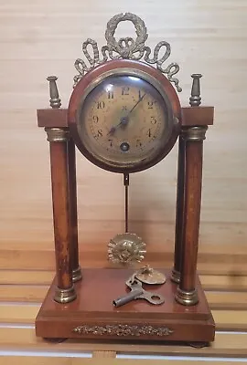 Antique 1892-1930 HAC/HAU Hamburg American Mantle Clock Crossed Arrows • £173.48