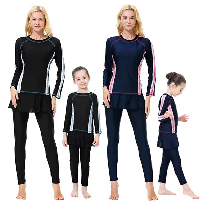 Women Muslim Swimsuit Islamic Swimwear Modest Burkini Bathing Suit Beachwear • £21.39