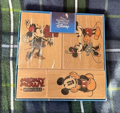 The Wonderful World Of Disney 2005 Wood-Mounted Stamp Set Mickey Mouse Memories  • $7