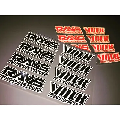 $16.50 • Buy Black JDM Japan Rays Engineering VOLK Racing TE37 Wheel Decals Sticker 8pcs