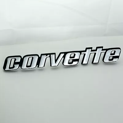 1X Fits 1976 -1979 C3 Corvette Rear Bumper Emblems Badge New Chrome Black • $33.99