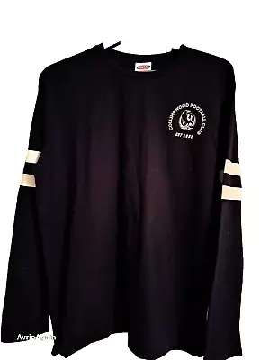 Collingwood AFL Magpies Cotton Polyester Blend Long Sleeved Top Jumper SkT5 • $33