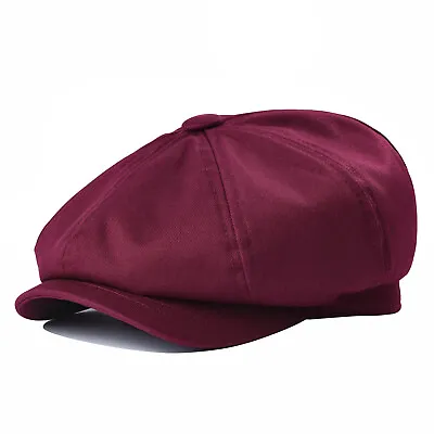 Botvela 100% Cotton Twill Mens Newsboy Cap Gatsby Beret Driving Golf Cabbie Hats • $12.99