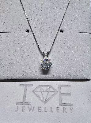 Genuine 1CT MOISSANITE Necklace [GRA Cert. PASS Diamond TEST 925 Silver] • $49