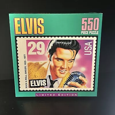 Elvis Presley Limited Edition Stamp 550 Pc Jigsaw Puzzle Milton Bradley NEW 1992 • $40