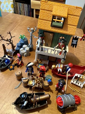 £17 • Buy Playmobil Pirate Bundle - Hideout, Boats, Cannon, 10 X Pirate Figures
